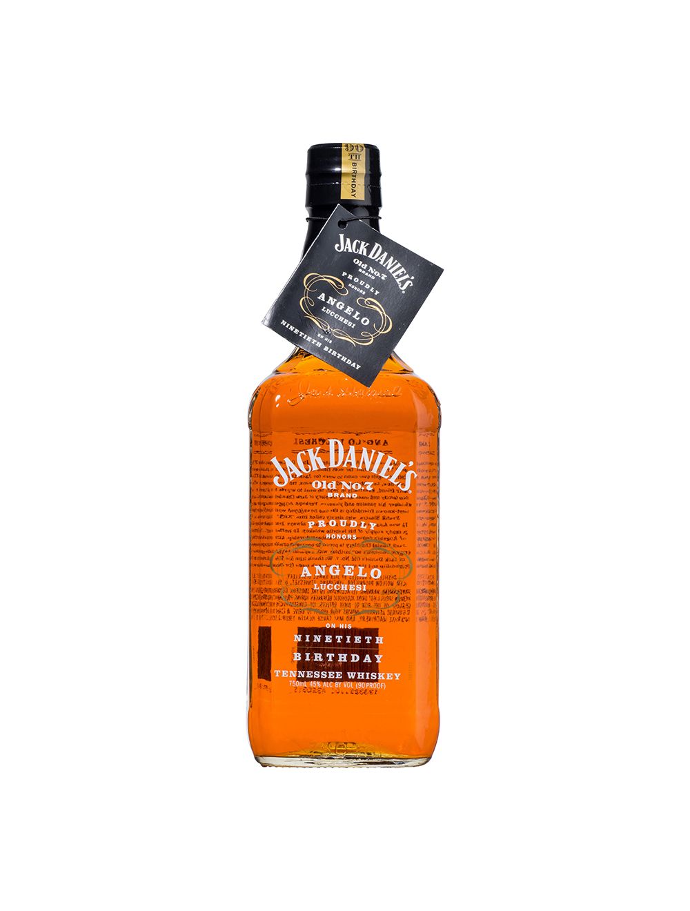 Jack Daniels Angelo Lucchesi 90th Birthday Limited Edition Bottle 750mL