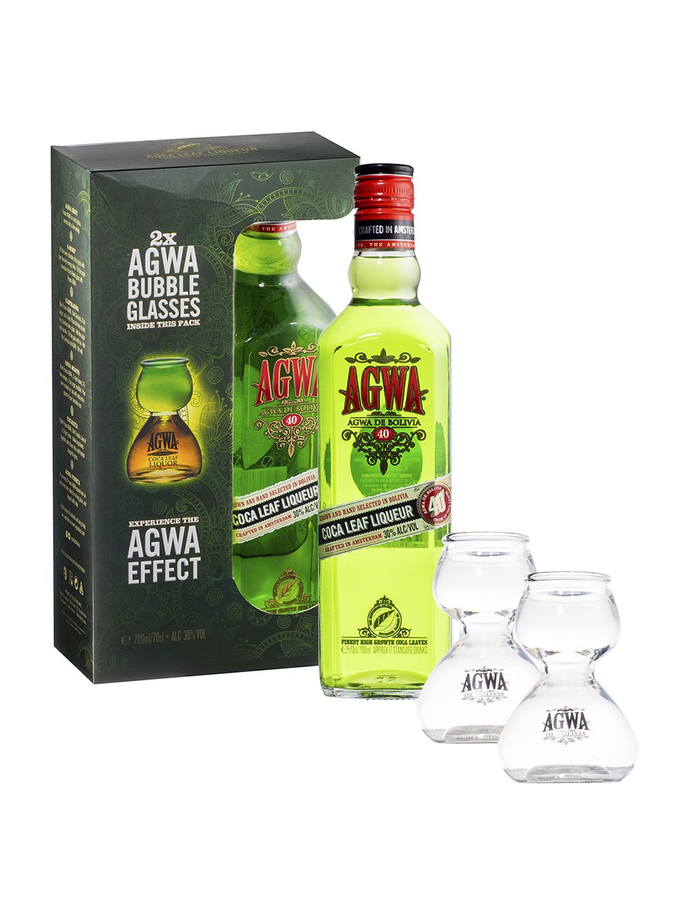 Agwa Coca Leaf Liqueur Gift Pack 700mL