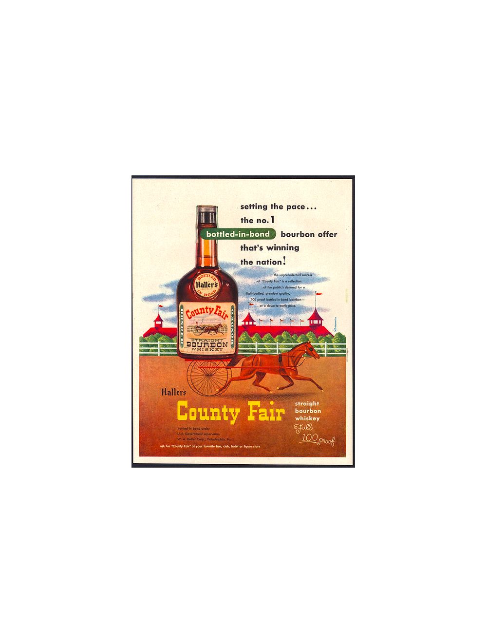 Haller's County Fair Kentucky Straight Bourbon Vintage 760mL