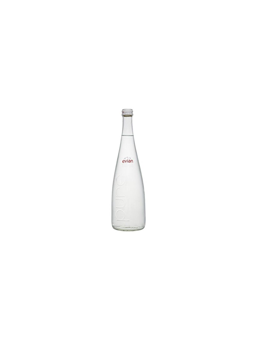 Evian Water Glass Bottle (Case of 12) 750mL