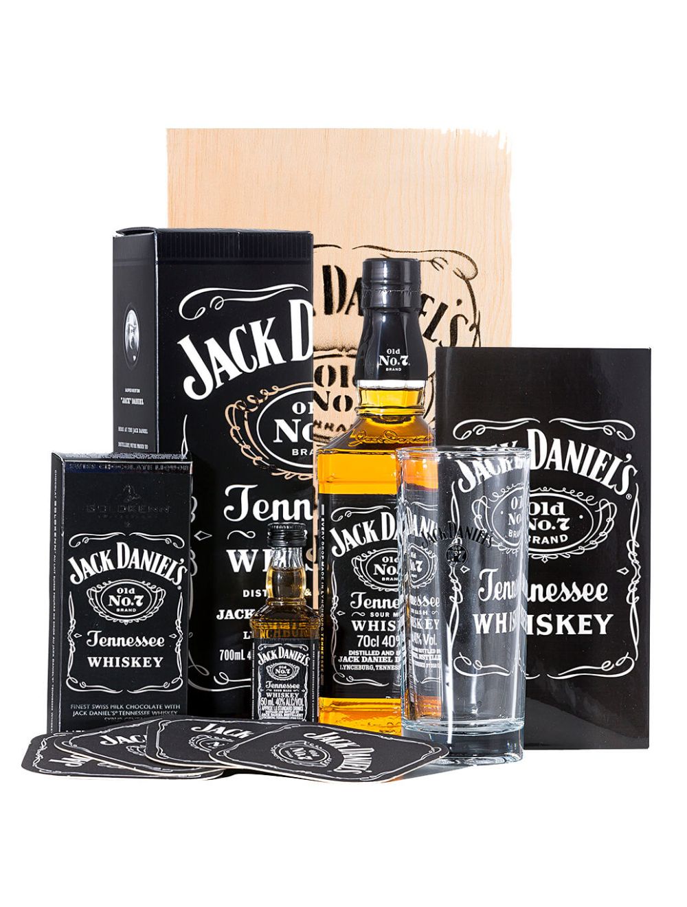 Jack Daniels Wooden Gift Pack