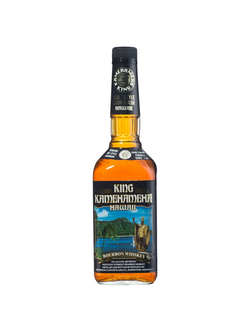 King Kamehameha Aged 6 Years Kentucky Straight Bourbon Vintage 