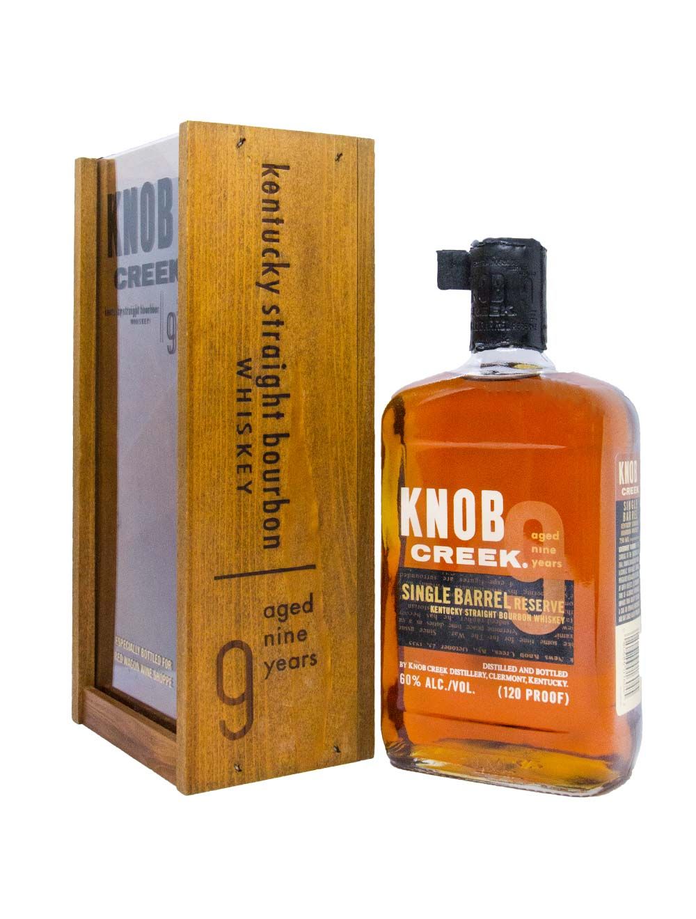 Knob Creek 9 Years Old Single Barrel Reserve Bourbon With Wooden Box 750mL