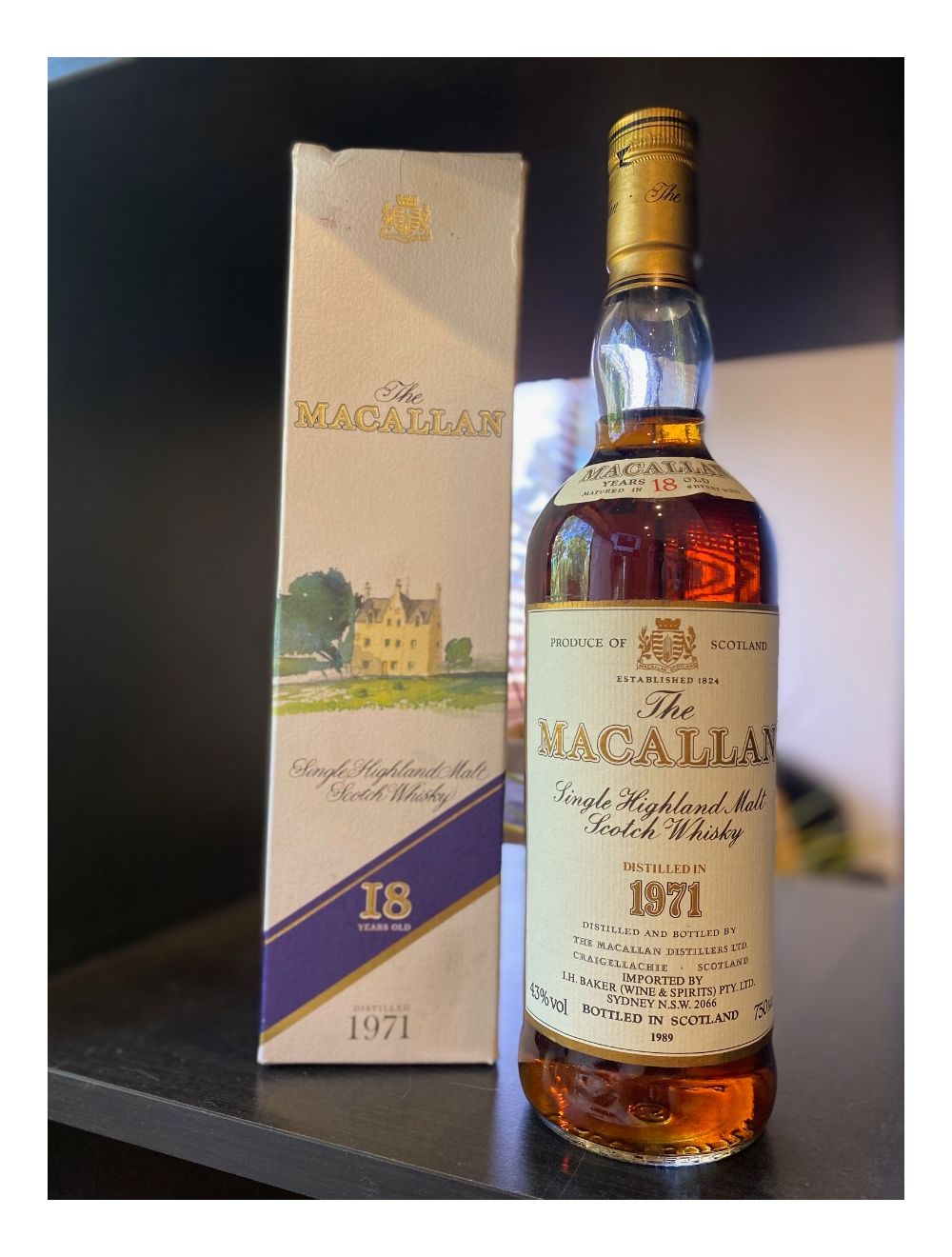 Macallan Distilled 1971 18 Year Old Single Malt Whisky in Box