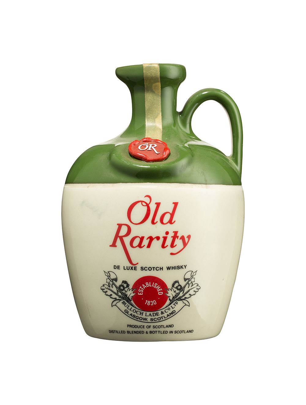 Old Rarity Deluxe Scotch Whisky Ceramic Jug 1970s 750mL