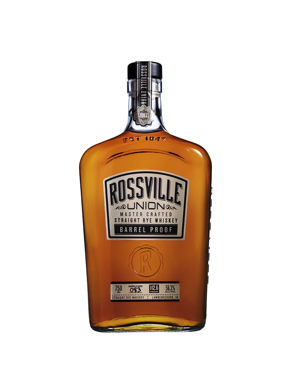 Rossville Union Barrel Proof Straight Rye Whiskey 750mL