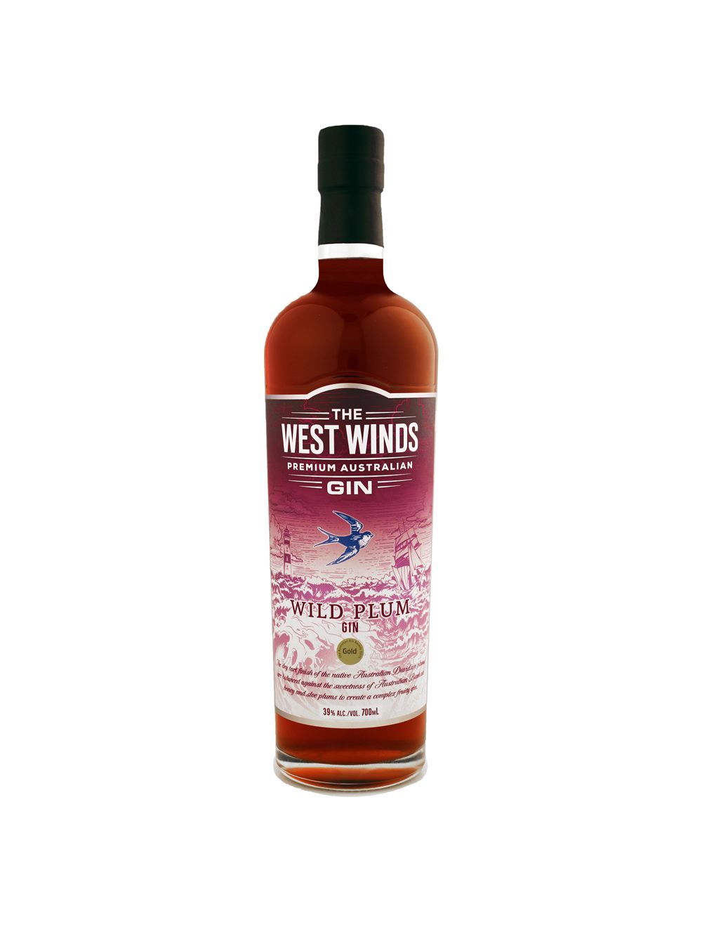The West Winds Plum Gin 700mL