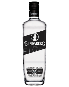 Bundaberg Rum Five White Rum RARE Label 700mL
