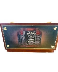 Jack Daniels Wooden Box Poker Set