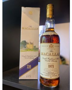 Macallan Distilled 1971 18 Year Old Single Malt Whisky in Box 750mL