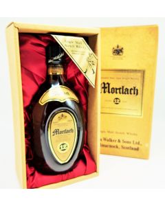 Mortlach 12 Year Old John Walker and Sons Pure Malt in rare Glass Bottle with Box 750mL