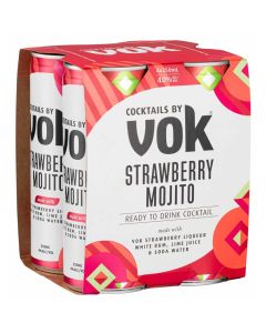 Vok Cocktail Strawberry Mojito 250mL (Case Of 24)