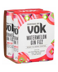 Vok Cocktail Watermelon Gin Fizz 250mL (Case Of 24)