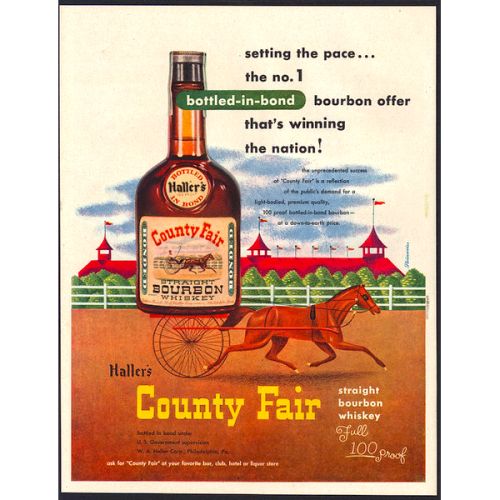 ウイスキー County Fair Straight Bourbon Whiskey Haller's County